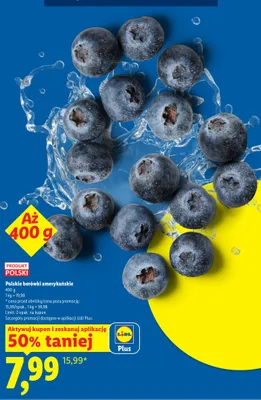 Borówki amerykańskie polskie promocja w Lidl