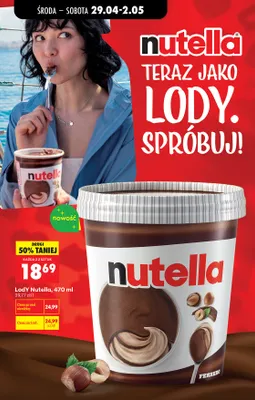 Lody Nutella promocja w Biedronka