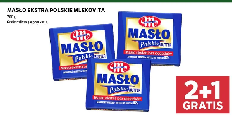 Masło ekstra Polskie Mlekovita promocja w Stokrotka