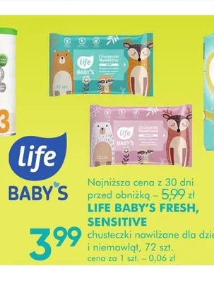 Chusteczki nawilżane dla dzieci i niemowląt Fresh Life Baby's promocja w Super-Pharm