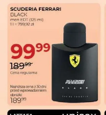 Woda toaletowa Scuderia Ferrari Black promocja w Drogerie Jawa