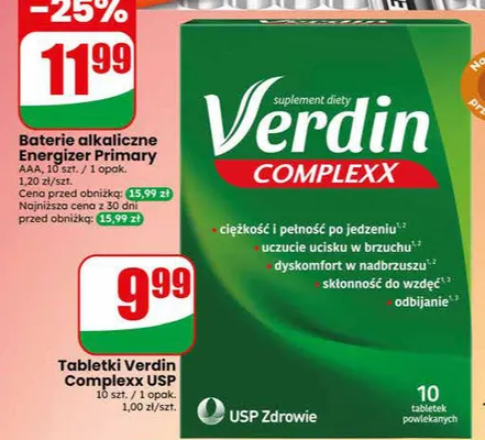 Tabletki Verdin Complexx USP promocja w Dino