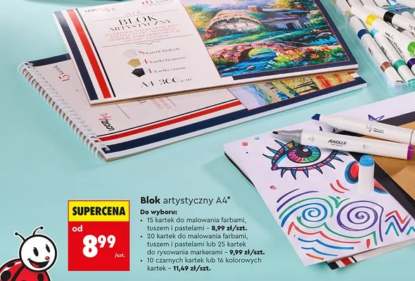 Blok artystyczny A4 LOOZZ Art 10 kartek promocja w Biedronka