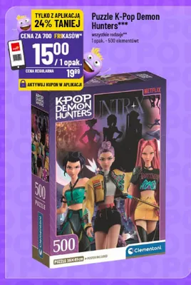 Puzzle K-Pop Demon Hunters 500 elementów Clementoni promocja w POLOmarket