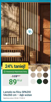 Lamele na filcu Spazio dąb wotan promocja w ERLI