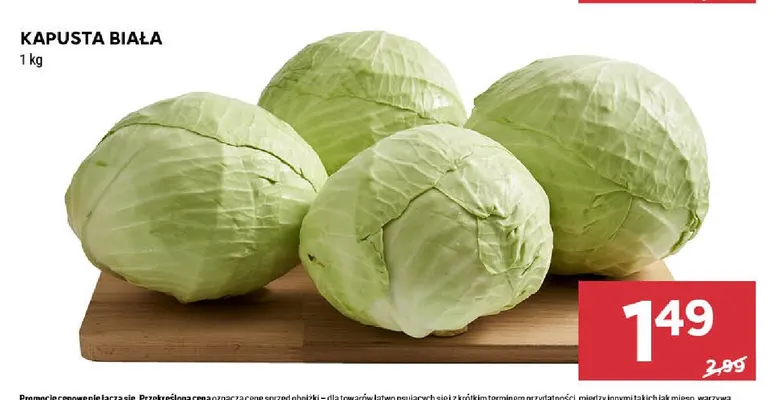 Kapusta biała promocja w Stokrotka