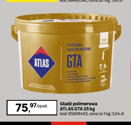 Gładź polimerowa Atlas GTA promocja w Leroy Merlin