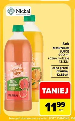 Sok pomarańczowy Morning Juice promocja w Carrefour Market