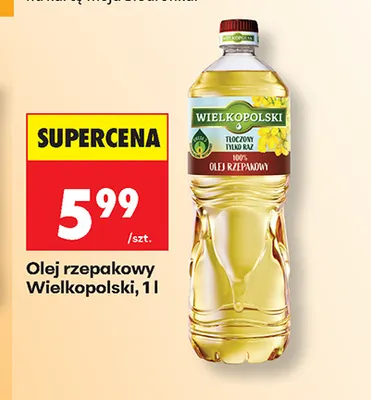 Olej rzepakowy Wielkopolski promocja w Biedronka