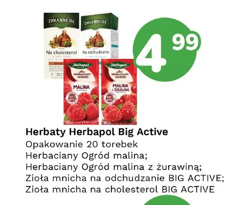 Herbata Herbaciany Ogród malina Herbapol promocja w Limonka
