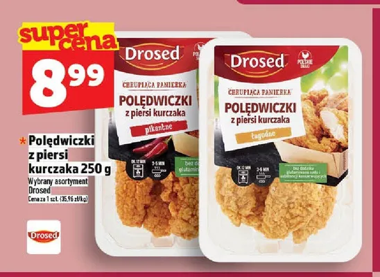 Polędwiczki z piersi kurczaka łagodne Drosed promocja w TOPAZ