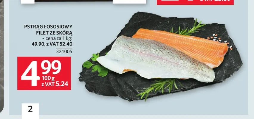 Pstrąg łososiowy filet ze skórą promocja w Selgros