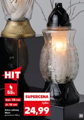 Znicz szklany Wzór promocja w Kaufland