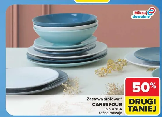Zastawa stołowa Carrefour Unsa promocja w Carrefour Market