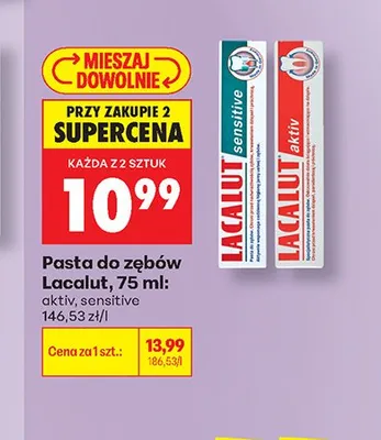 Pasta do zębów Lacalut Sensitive promocja w Biedronka