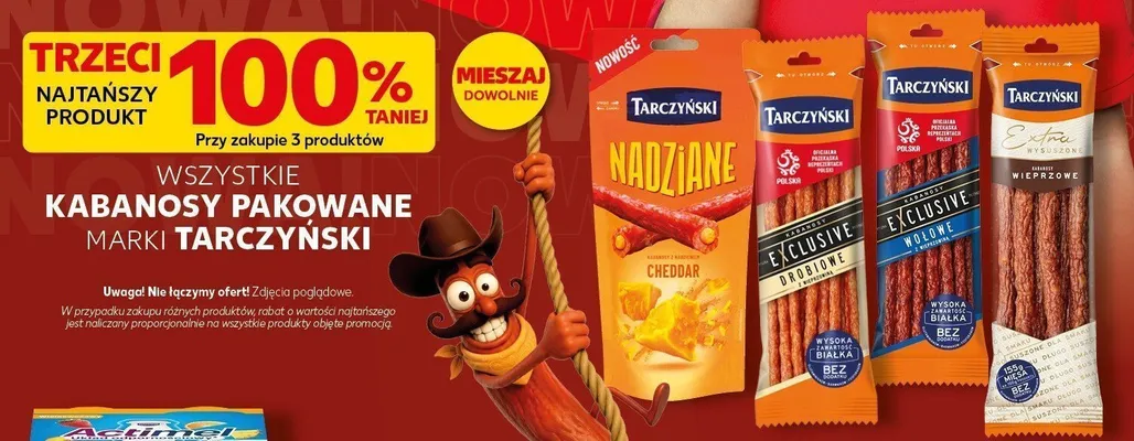 Kabanosy Tarczyński Nadziane Cheddar promocja w Kaufland