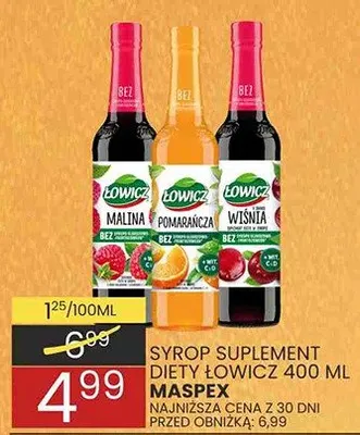 Syrop suplement diety malina promocja w Wafelek