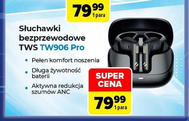 Słuchawki bezprzewodowe Tws TW906 Pro Havit promocja w Carrefour