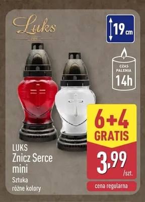 Znicz Serce mini Luks promocja w Aldi