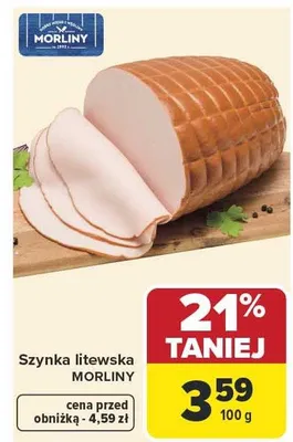 Szynka litewska Morliny promocja w Carrefour Market