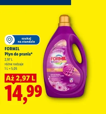 Płyn do prania FORMIL promocja w Lidl