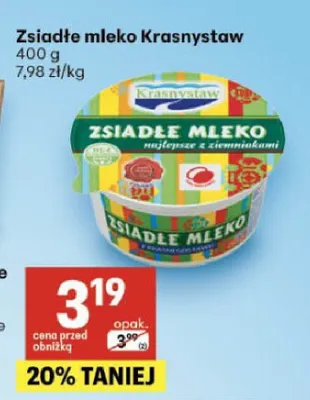 Zsiadłe mleko Krasnystaw promocja w Delikatesy Centrum