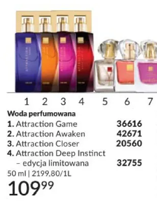 Woda perfumowana Attraction Deep Instinct - edycja limitowana promocja w AVON