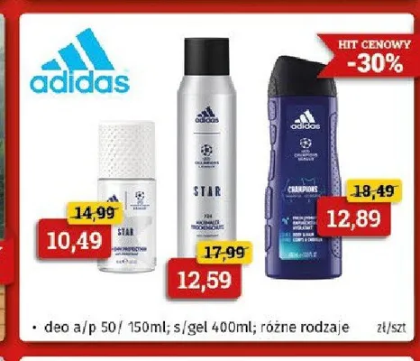 Dezodorant roll-on Adidas Star promocja w Drogeria Kosmyk