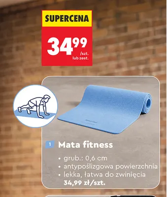 Mata fitness Spokey 0,6 cm promocja w Biedronka