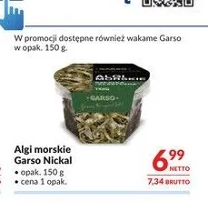Algi morskie Garso Nickal promocja w Makro