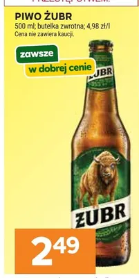 Piwo Żubr promocja w Stokrotka