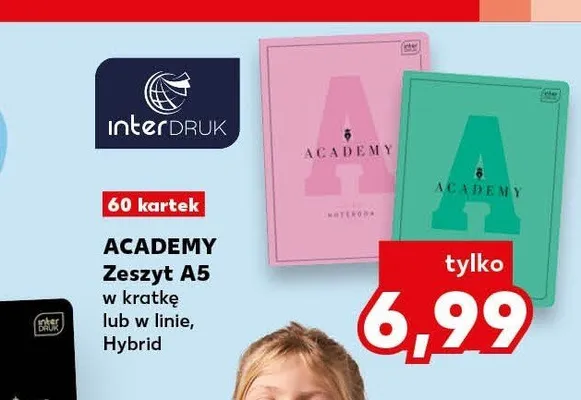Zeszyt A5 Interdruk Academy Hybrid w kratkę promocja w Kaufland
