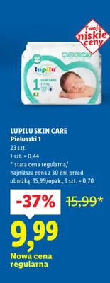 Pieluszki Skin Care 1 promocja w Lidl