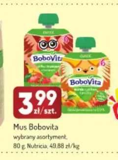 Mus BoboVita jabłko banan promocja w Avita