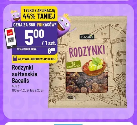 Rodzynki sułtańskie Bacalis promocja w POLOmarket