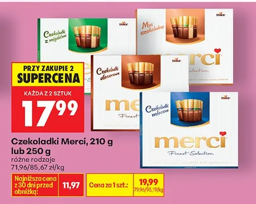 Czekoladki różne rodzaje promocja w Biedronka