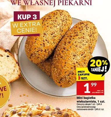 Mini bagietka wieloziarnista Białecki promocja w Twój Market