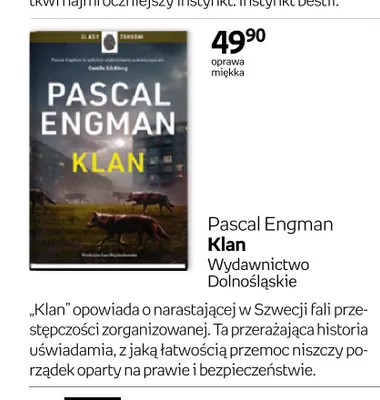 Książka Klan Pascal Engman promocja w Empik