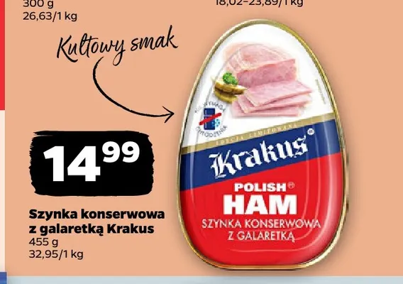 Szynka konserwowa z galaretką Krakus promocja w Netto