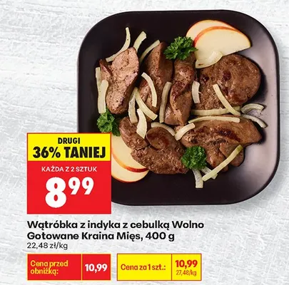 Wątróbka z indyka z cebulką Gotowane Kraina Mięs promocja w Biedronka