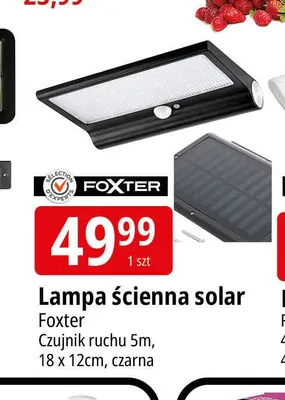 Lampa ścienna solar Foxter promocja w Leclerc