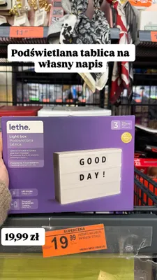 Podświetlana tablica na własny napis promocja w Biedronka