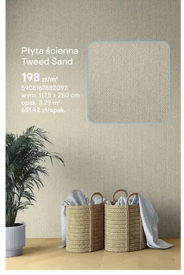 Płyta ścienna Tweed Sand promocja w Castorama