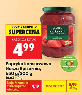 Papryka konserwowa promocja w Biedronka