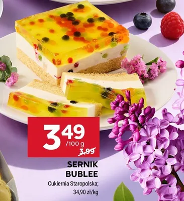Sernik Bublee Cukiernia Staropolska promocja w Stokrotka