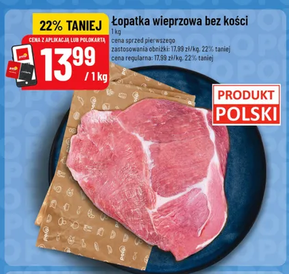 Łopatka wieprzowa bez kości polska promocja w POLOmarket