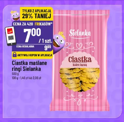 Ciastka maślane ringi Sielanka promocja w POLOmarket
