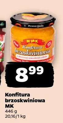 Konfitura brzoskwiniowa MK promocja w Netto