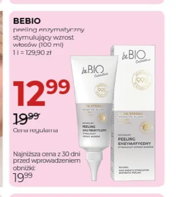 Peeling enzymatyczny stymulujący wzrost włosów BeBio promocja w Drogerie Jawa