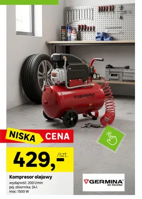 Kompresor olejowy Germina promocja w Leroy Merlin